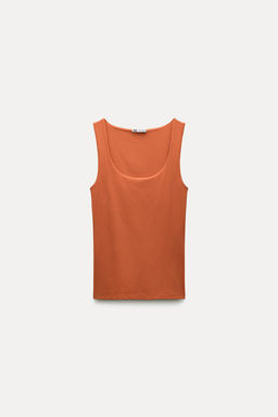 POLYAMIDE TOP WITH WIDE STRAPS - Zara фото 58