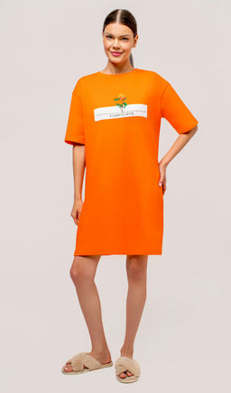 Арт. 4153 Туника женская 44-54 (6 шт) Цвет:оранжевый - Калинка фото 3