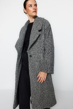 Trendyolmilla Antrasit Uzun Yunlu Oversize Kase Kaban TWOAW23KB00168  фото 2