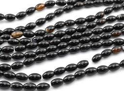 Бусины из агата глазкового рис 8*12мм, 35см, 28 бусин Радуга камня