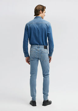 Kvnc Mavi Black Golgeli Ac?k Indigo Mavisi Jean Pantolon  фото 4