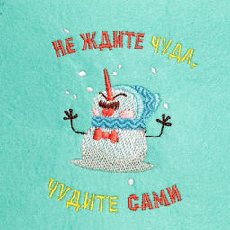 Шапка Не ждите чуда, чудите сами, экофетр - Добропаровъ фото 2