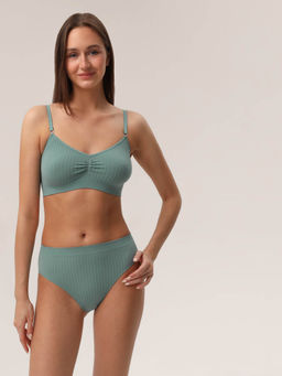 Топ женский на тонких бретелях с плетением цепочка HOME COLLECTION - Rossoporpora фото 24