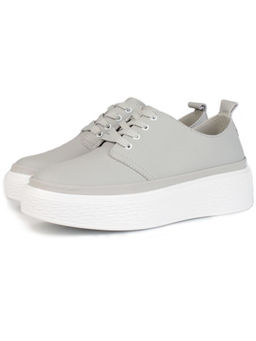 05-PDF88-2 GRAY Кроссовки женские (натуральная кожа)