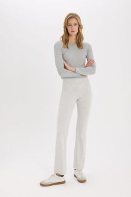 Coool Flare Fit Esnek Belli Ispanyol Paca Ribana Pantolon