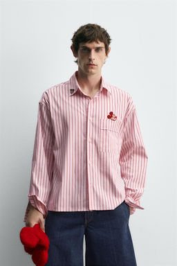 MICKEY MOUSE PATCH STRIPED SHIRT HARRY LAMBERT FOR ZARA X DISNEY  фото 2