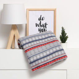 Плед Экономь и Я Новогодний узор 150*180см, пл.160 г/м2, 100% п/э