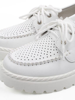 06-YG104-1 WHITE Туфли летние женские (натуральная кожа)