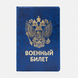 Цена за 10 шт. Обложка для военного билета, цвет синий