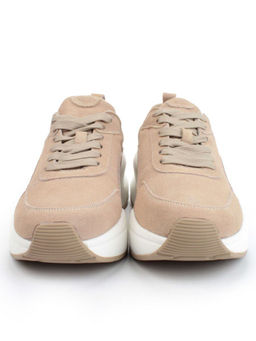 05-A504-4 DK. BEIGE Кроссовки женские (натуральная замша)