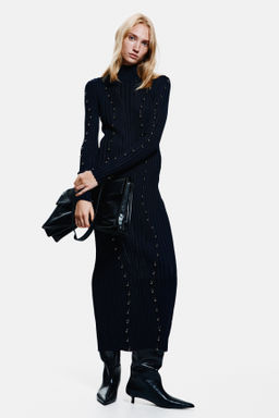 Vestido en punto de canal? con cuentas - H&m фото 2
