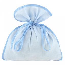 Эко-мешочек 25х30см "Голубой", на завязках, хлопок 100%, упаковка "классическая" ПП с подвесом 14,5х20см, "Домашняя мода" (Россия)