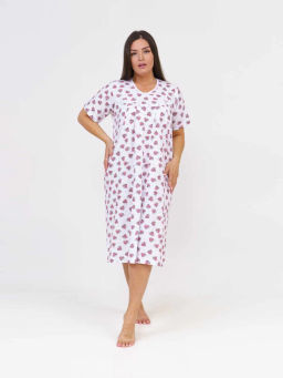 Ночная сорочка женская, цвет белый розовый