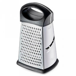 Терка из нержавеющей стали Presto 14,5х11,5х23см, четырехгранная, с контейнером, пластмассовая ручка, Regent (Китай) - Домашняя Мода фото 2