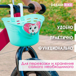 Корзинка детская Dream Bike Мяу!, цвет бирюзовый  фото 3
