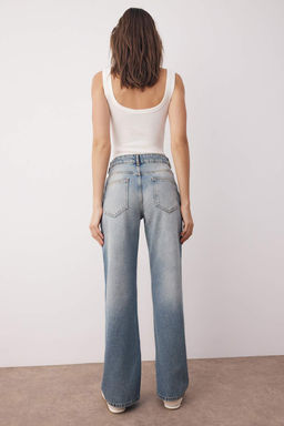 Teen Antrasit Normal Bel Genis Paca Wide Leg Jeans TWOAW26JE00078 - Trendyolmilla фото 14