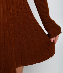 Платье #КТ04222, коричневый