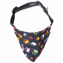 Цена за 4 шт. Ошейник с банданой для кошек и собак мелких пород "Стильный БРО", принт лапки, рM, 20*13см (лейбл)