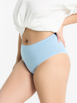 Цена за 2 штуки! Трусы женские макси голубые в полоску полоска на голубом1 412075 - Mark formelle фото 2
