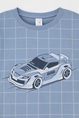 К 1637/серо-голубой,двойная клетка пижама дет - Crockid фото 8