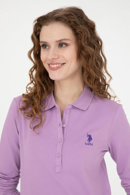Женский сиреневый базовый свитшот - U.s. polo assn фото 9