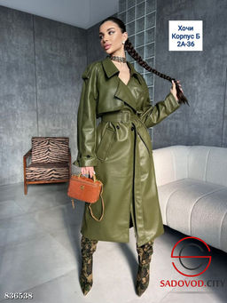 Тренч женский весенний из экокожи - Bruno фото 2