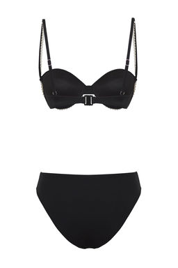 TRENDYOLMILLA Siyah Balconette Inci Aksesuarl? Regular Bikini Tak?m? TBESS25BT00058  фото 6