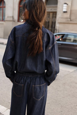 JEANS Z1975 JOGGER WIDE LEG TIRO ALTO / Azul - Zara фото 5