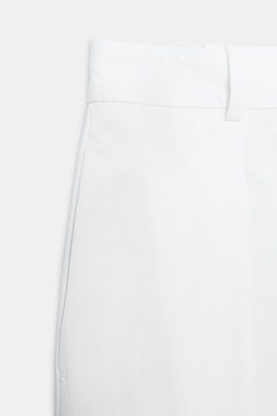 PANTAL?N POPEL?N PINZAS / Blanco - Zara фото 15