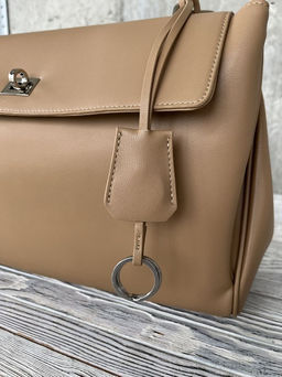 Женская кожаная сумка-портфель 8399-3 Бежевый - Sergio valentini фото 6