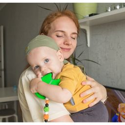 Прорезыватель силиконовый на держателе Котик, Крошка Я  фото 7