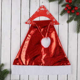 Колпак новогодний Солнечная голография 28х36 см, красный - Зимнее волшебство фото 5