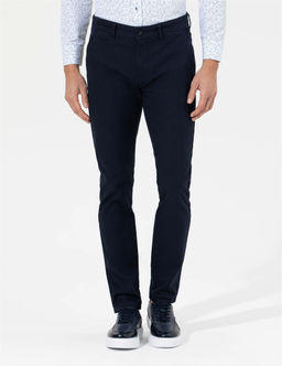 Lacivert Slim Fit Kanvas Pantolon - Pierre cardin фото 2