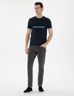 Lacivert Slim Fit Ti__rt - Pierre cardin фото 4