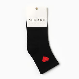 Цена за 2 шт. Носки детские "Сердечко" MINAKU, цвет черный, 16-18 см