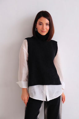 Martichelli Жилет вязаный чёрный  фото 4