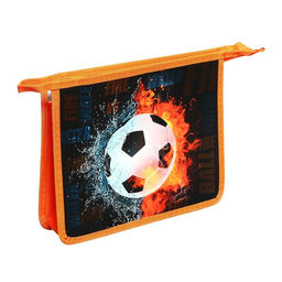 Папка для тетрадей А5, 195 х 245 х 50 мм, молния сверху, К 30ШК5, Огненный мяч, ламинированный картон/текстиль, - Calligrata фото 2