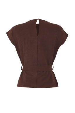 Kahverengi Kolsuz Kusakl? Dokuma Bluz TWOAW26BZ00057 - Trendyolmilla фото 14