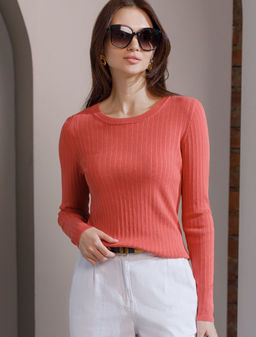 Джемпер тонкой вязки из вискозы с нейлоном