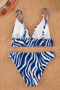 Zebra Desenli Ucgen Mix&Match Bikini Ustu TBESS21BU0343