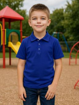 Футболка поло детская василек