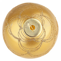 Елочная игрушка шар стеклянная д9,5см, золотой, ручная художественная роспись, подарочная упаковка (Россия) - Домашняя мода фото 5