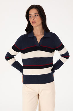 Kad_n A__k Lacivert Polo Yaka Kazak - U.s. polo assn фото 3