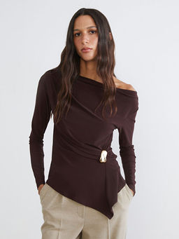 Kay?k Yaka B?zg?l? Bluz