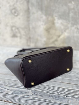 Женская кожаная сумка с клатчем 509286 Кофе