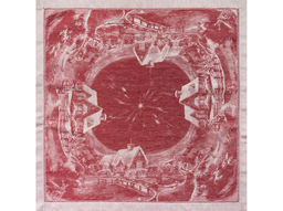 Скатерть столешница 14С-27ЯК 84*84 "Рождественская ночь" цв. красный