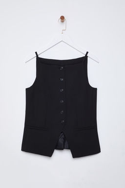 TRENDYOLMILLA Bej Regular Boy Ask?l? Fitted Dokuma Yelek TWOSS25YE00010  фото 5