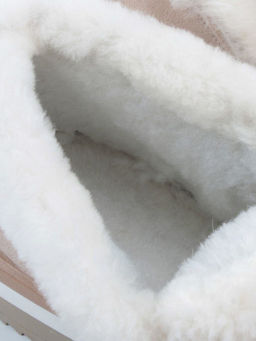 04-5520-7 LT. BEIGE Ботинки зимние женские (натуральная кожа, 100% шерсть)