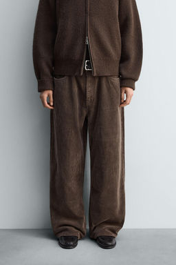 PANTAL?N RELAXED FIT PANA / Marr?n - Zara фото 2
