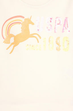 K_z _ocuk Turuncu Bisiklet Yaka Sweatshirt - U.s. polo assn фото 4